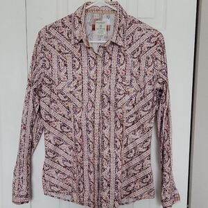 Panhandle Paisley Pearl Snap Shirt M